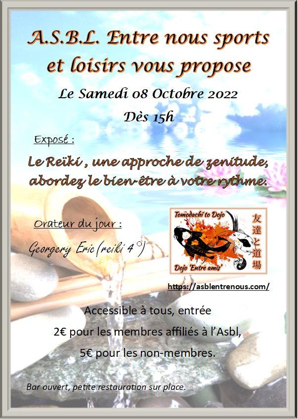 Expose reiki 8 octobre 2022